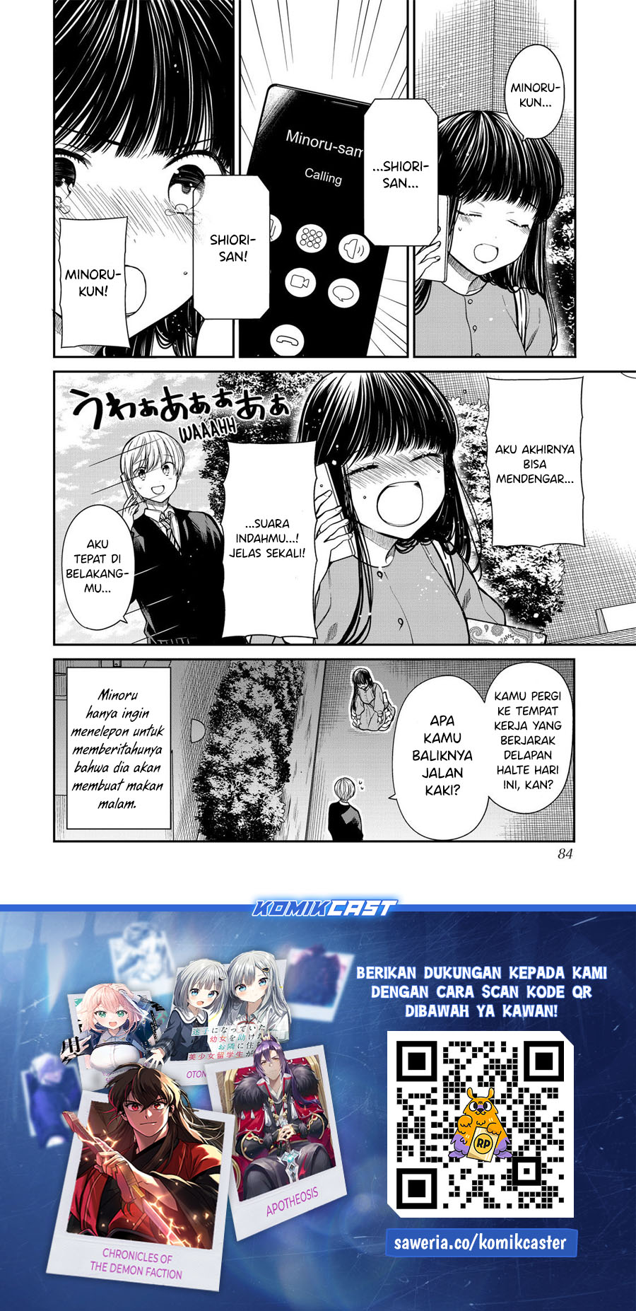 Danshi Koukousei wo Yashinaitai Onee-san no Hanashi Chapter 321 Bahasa Indonesia